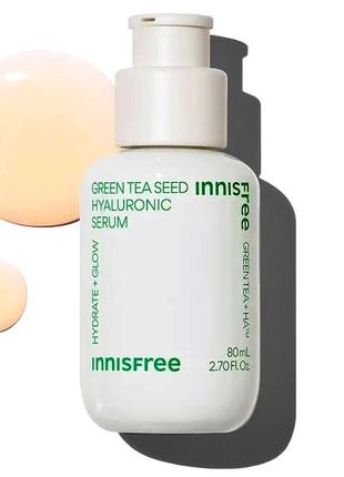 Innisfree green tea seed hyaluronic serum сыворотка зеленый чай2 фото