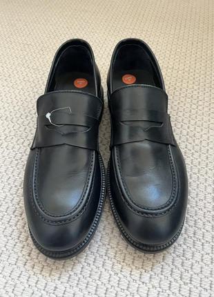 Мужские туфли лоферы черные 42 (28,2см)
