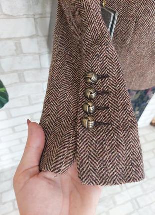 Фирменный h&m тёплый стильный пиджак/жакет на 50 % шерсть и 10 % шелк, размер 2хл7 фото