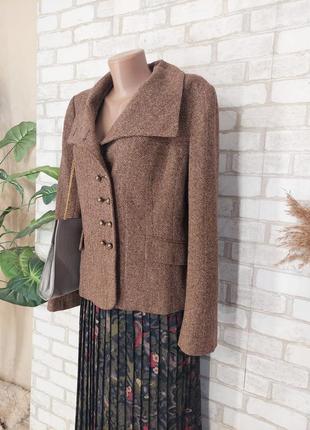 Фирменный h&m тёплый стильный пиджак/жакет на 50 % шерсть и 10 % шелк, размер 2хл4 фото