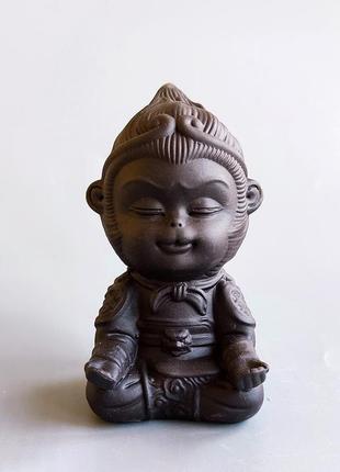 Чашень вуконг - цар мавп - медитація (чорна глина)