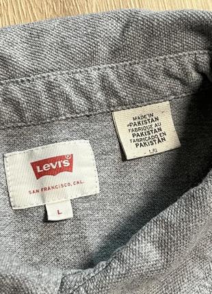 Футболка мужская поло серая levi's размер l5 фото