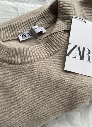 Новий кашеміровий светр, бежевий, zara, xl8 фото