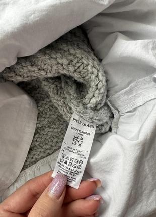 Стильний светр об'ємного в'язання теплий із сорочкою жилет river island 38/m4 фото