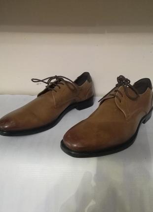 Туфли классические кожаные,borelli, (италия), светло-коричневые,41 размер,стан новых2 фото