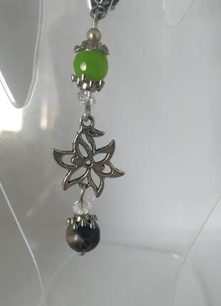 Яшма, перидот. кулон.