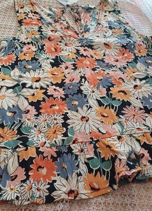 Романтичная легкая блуза в цветы с оборкой wsrehouse3 фото