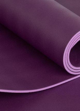 Килимок для йоги bodhi ecopro каучуковий фіолетовий 200x60x0.4 см4 фото
