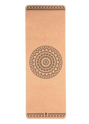 Килимок для йоги ethno mandala bodhi корковий 185x66x0.4 см