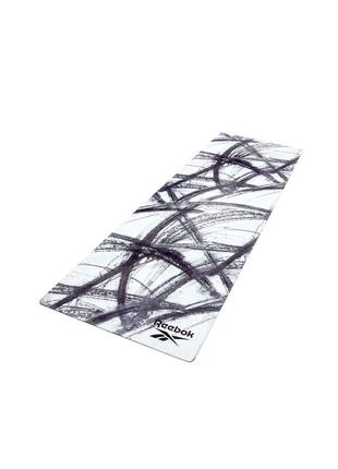 Коврик для йоги reebok natural rubber yoga mat белый, серый, мармур уни 183 х 61 х 0,32 см6 фото