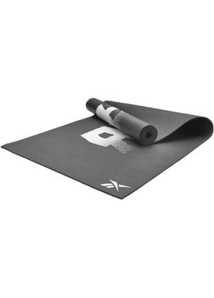 Двухсторонний коврик для йоги reebok double sided 4mm yoga mat черный уни 173 х 61 х 0,4 см