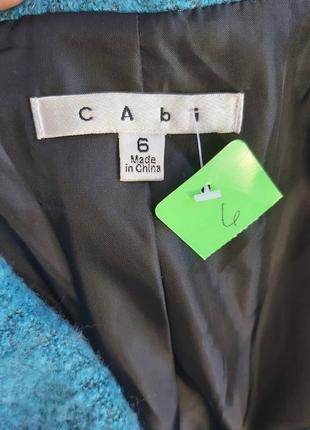 Фирменный cabi пиджак/жакет/полупальто на 37 % шерсть в цвете бирюза, размер с-м9 фото