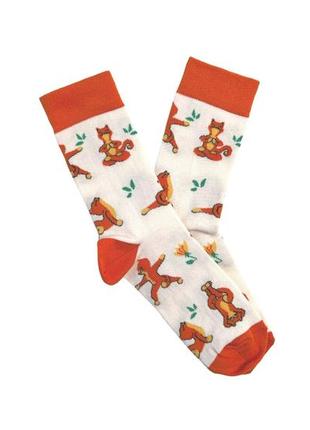 Носки rao socks йога котики (36-38) бежевые2 фото