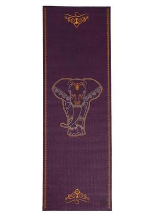 Килимок для йоги leela big elephant bodhi баклажановий 183x60x0.45 см