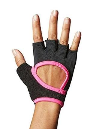 Перчатки для йоги toesox grip розовые размер l