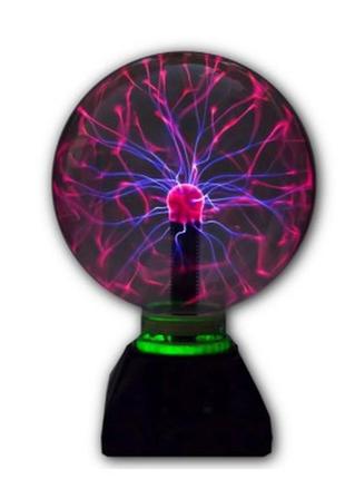 Плазмова куля-світильник тесла плазменный шар діаметр 10 см3 фото