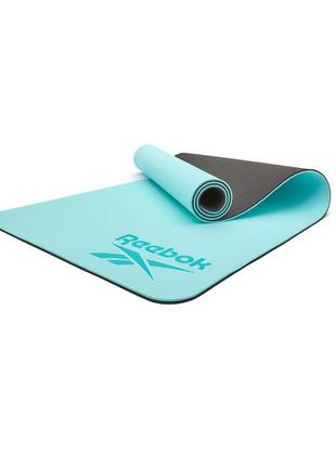 Двухсторонний коврик для йоги reebok double sided yoga mat синий уни 176 х 61 х 0,6 см6 фото