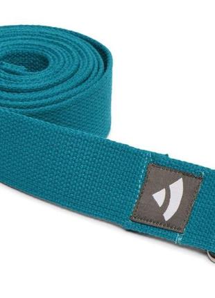 Ремінь для йоги asana belt від bodhi бірюзовий 250x3.8 см1 фото