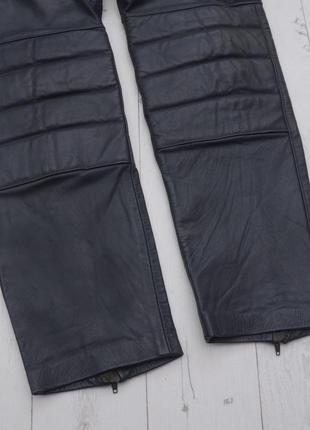 Vintage tina brunelli 90's biker pants avant garde кожаные байкерские брюки с подкладкой р. m-l7 фото