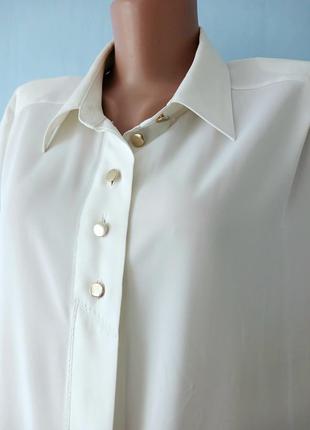Легкая летняя рубашка блузка с золотыми пуговицами2 фото