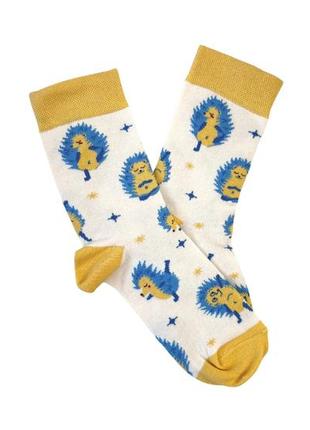 Носки rao socks йога ёжики (36-38) бежевые2 фото