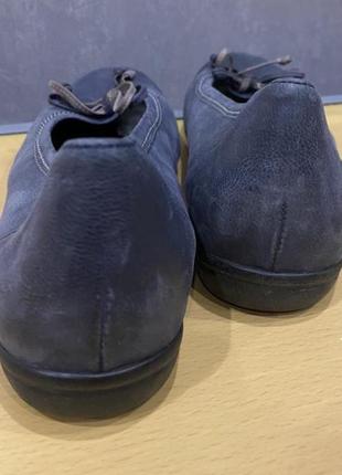 Кожаные туфли балетки gabor оригинальные синие4 фото