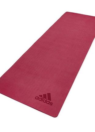 Килимок для йоги adidas premium yoga mat червоний уні 176 х 61 х 0,5 см2 фото