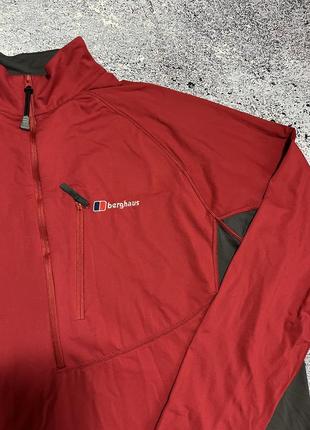 Нейлонова спортивна зіп 1/3 кофта лонгслів чоловічий berghaus (оригінал)3 фото