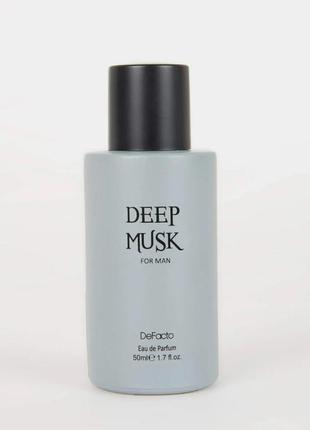 Нові фірмові чоловічі парфуми духи deep musk defacto 50 мл оригінал3 фото