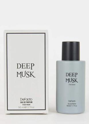 Новый фирменный мужской парфюм духи deep musk defacto 50 мл оригинал