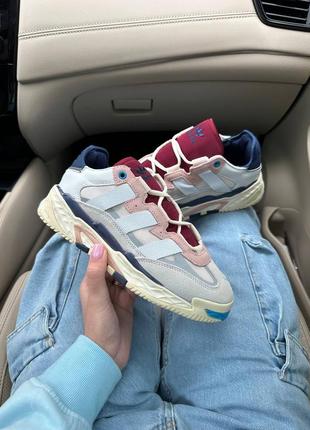 Женские кроссовки бежевые с розовым yohji yamamoto y3 adidas shoes white/pink tint