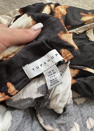 Стильне мідіплаття з принтом tie die розрізами та відкритою спинкою topshop 40/l7 фото