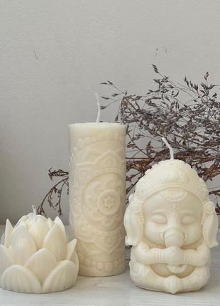 Подарочный набор свеч из соевого воска в йогическом стиле от rao 355 г9 фото