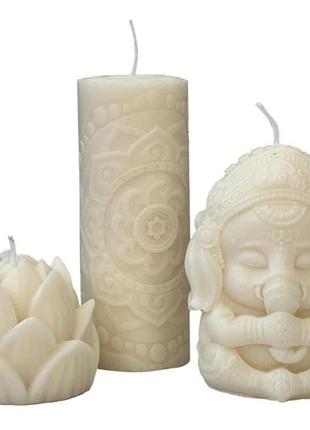 Подарунковий набір свічок із соєвого воску в йогичному стилі від rao 355 г