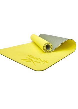 Двухсторонний коврик для йоги reebok double sided yoga mat зеленый уни 176 х 61 х 0,6 см5 фото