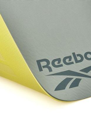 Двухсторонний коврик для йоги reebok double sided yoga mat зеленый уни 176 х 61 х 0,6 см2 фото