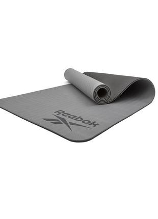 Двухсторонний коврик для йоги reebok double sided yoga mat черный, серый уни 176 х 61 х 0,6 см7 фото