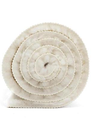 Коврик для йоги из овечьей шерсти vishnu bodhi 200 x 100 см белый2 фото