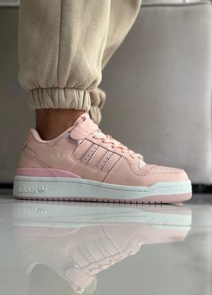 Женские кроссовки розовые adidas forum pink