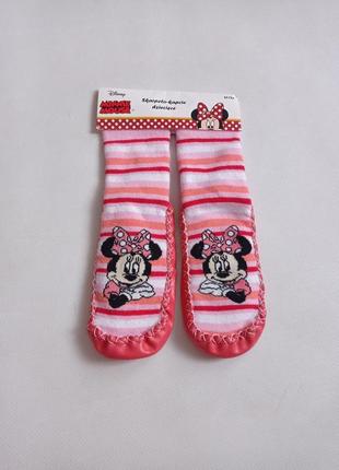 Disney. дитячі домашні теплі капці чешки minnie mouse.