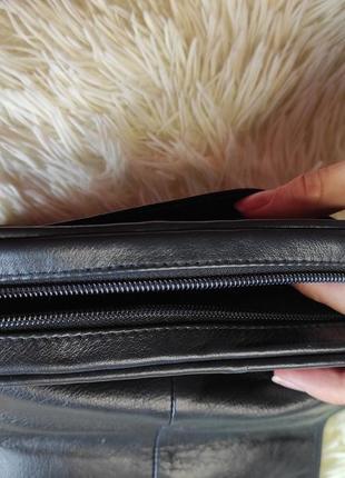 Jjbenson шкіряна сумка сумочка як нова шкіра кроссбоді гаманець портомоне клатч бренд кожаная сумка натуральная кожа вінтаж5 фото