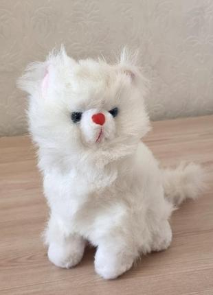 М'яка іграшка "кішка біла" вінтаж