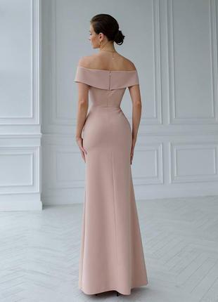 Платье с открытыми плечами длинное макси в пол приталенное по фигуре корсетное...