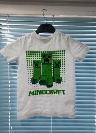 Футболка minecraft (h&amp;m) 5-6 лет