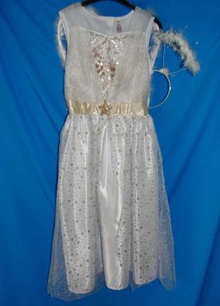 Карнавальное платье ангела на 9-10 лет