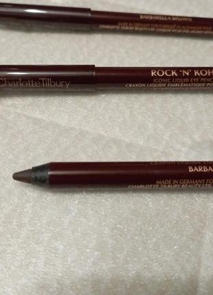 Карандаш для глаз charlotte tilbury rock'n'kohl barbarella brown 1.2g полноразмерный3 фото