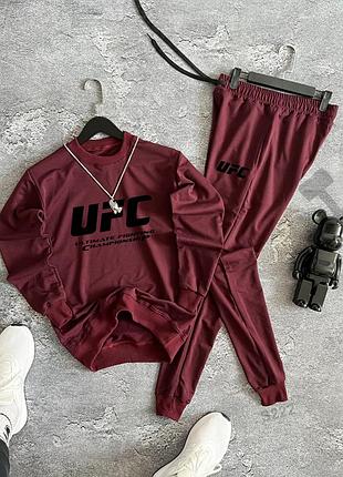 Весенний спортивный костюм с принтом ufc свитшот + штаны