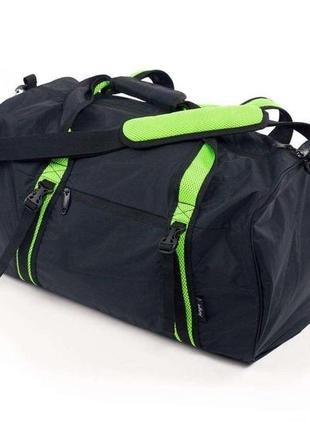 Сумка для йоги yoga & sports bag bodhi 52x25x30 см чорний/зелений1 фото