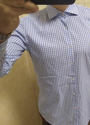 Мужская рубашка hugo boss, размер l, укр. 52-543 фото