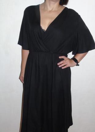 Шикарное черное платье 22 размера